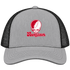 Youngstown Stealie Premium Unisex Trucker Cap — Design: Youngstown State University — Heather Grey/Black