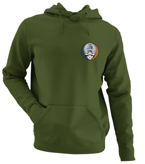 Utah State University - Premium Grateful Dead Left Chest Hoodie - Military Green