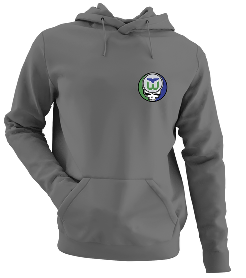 Hartford Whalers - Premium Grateful Dead Left Chest Hoodie - Charcoal - 8
