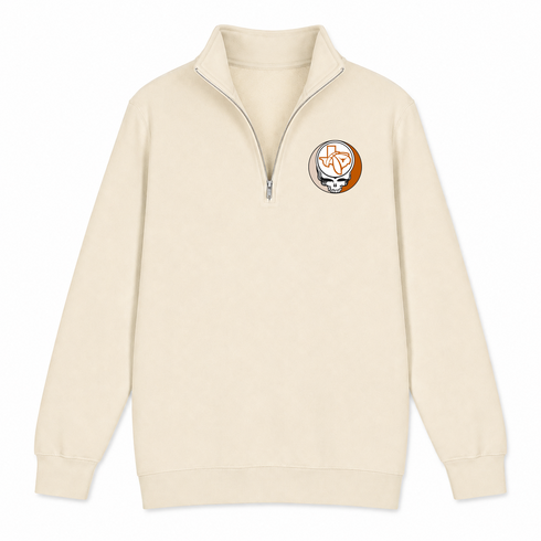 University of Texas - Premium Grateful Dead Quarter-Zip Pullover - Sand - 1