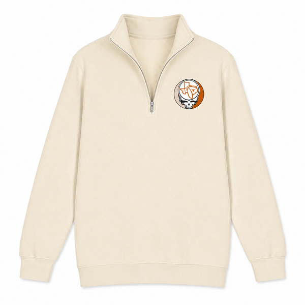 University of Texas - Premium Grateful Dead Quarter-Zip Pullover - Sand - 1