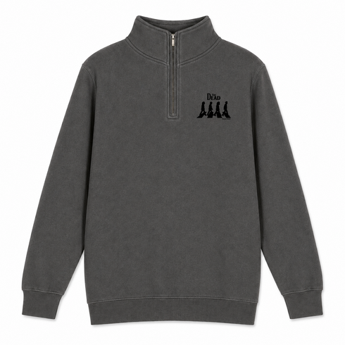 Jerry Road - Life is dead.® - Premium Grateful Dead Quarter-Zip Pullover - Charcoal - 5