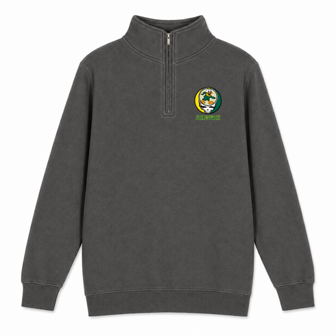 University of Oregon - Premium Grateful Dead Quarter-Zip Pullover - Charcoal - 5
