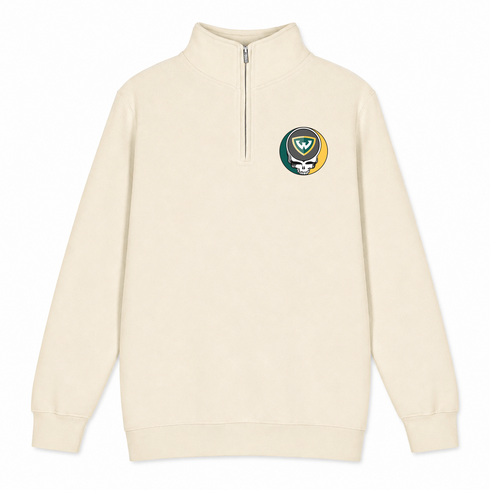 Wayne State University - Premium Grateful Dead Quarter-Zip Pullover - Sand - 1