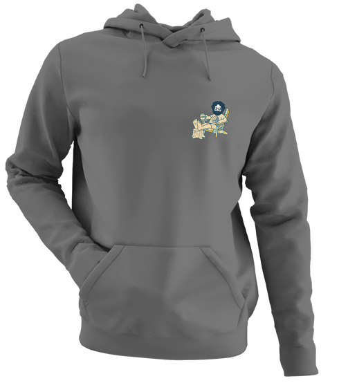 Chillin' Jerry Life is dead. - Premium Grateful Dead Left Chest Hoodie - Charcoal