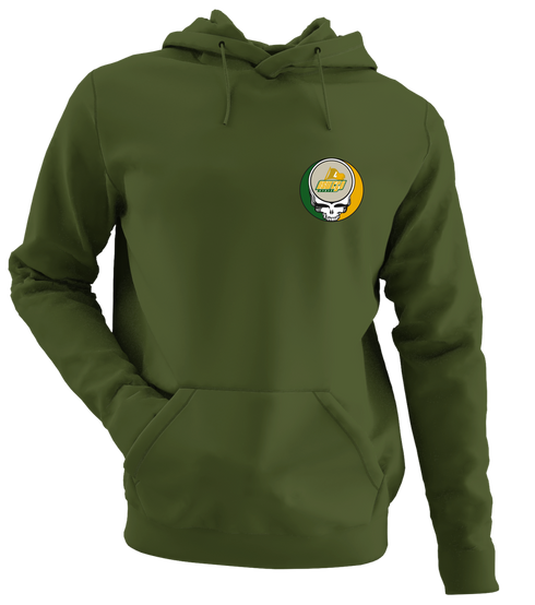 Oswego State University - Premium Grateful Dead Left Chest Hoodie - Military Green - 7
