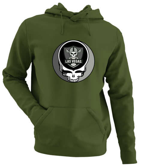 Las Vegas Football - Premium Grateful Dead Hoodie - Military Green - 7