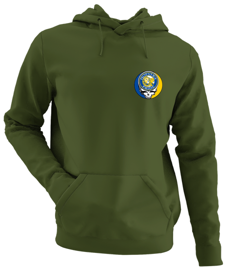 Hofstra University - Premium Grateful Dead Left Chest Hoodie - Military Green - 7