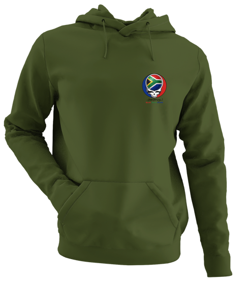 South Africa FIFA World Cup - Premium Grateful Dead Left Chest Hoodie - Military Green - 7