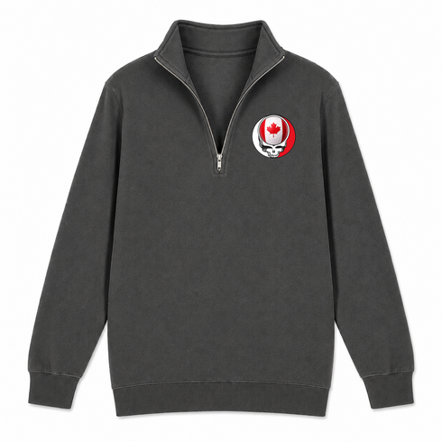 Canada FIFA World Cup - Premium Grateful Dead Quarter-Zip Pullover - Charcoal - 6