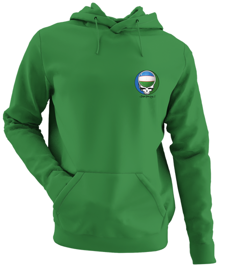 Uzbekistan FIFA World Cup - Premium Grateful Dead Left Chest Hoodie - Irish Green - 6