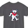 Grateful Dead - Front + Back Print - New York Yankees Stealie / Dancing Bear T-Shirt - MLB - StealieShop