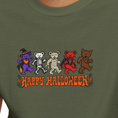Trick-Or-Treating Bears Halloween Stealie T-Shirt